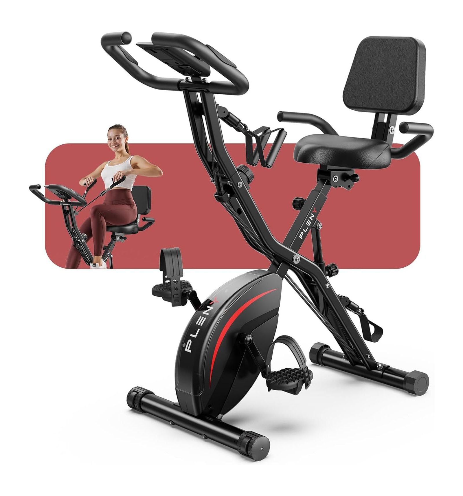 FED FITNESS велотренажер 5-в-1 с маховиком 6.6LB, грузоподъемностью 330LB, магнитным сопротивлением и LCD монитором
