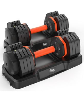 Набор разборных гантелей FED Fitness от 5LB до 25LB, пара, 5 уровней веса, нескользящая рукоятка, для тренировок дома