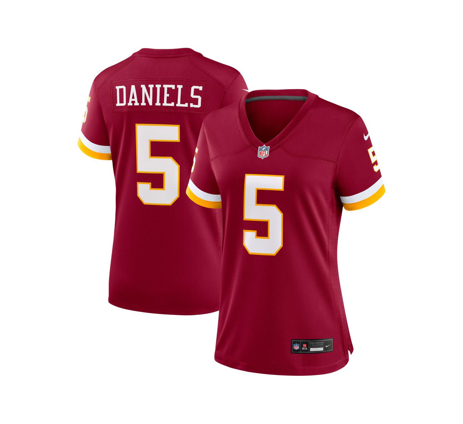 Nike Женская джерси Jayden Daniels Burgundy Washington Commanders