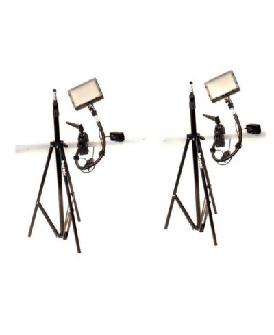 Комплект освещения Bescor Grip-182K Gripper Gooseneck 2-Light Kit с 2x FP-180 Dimmable LED Light, 2x Gooseneck Arm, 2x Gripper Clamp, 2x AC-180 Power