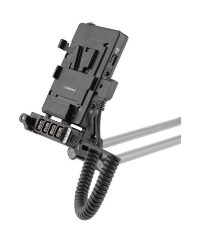 Camvate Rod Mount with V-Mount Power Distribution Adapter, Includes LP-E6 Dummy Battery, Compatible with Canon EOS