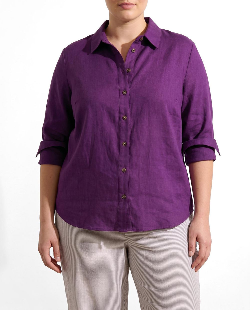 Universal Standard Plus туника Dawn Linen Hi Low