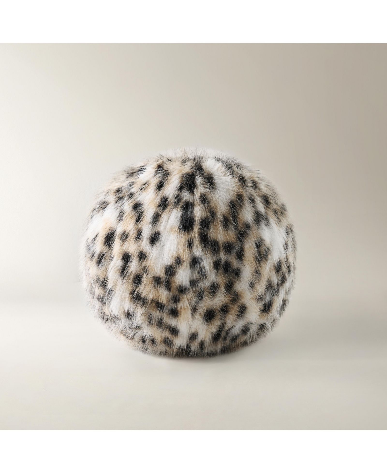 Z Gallerie Spotted Faux Fur Ball Pillow