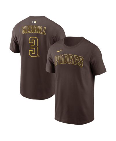 Nike Men's Jackson Merrill Brown San Diego Padres Home Name & Number T-Shirt