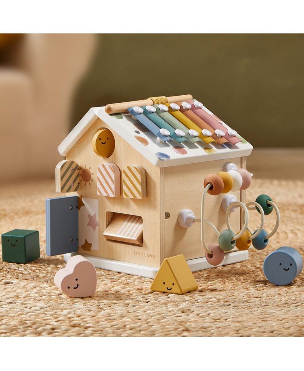 Деревянный игровой куб Tiny Land 9-в-1 — развивающий центр Монтессори для малышей