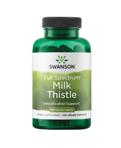 Растительный комплекс Swanson Milk Thistle для поддержки печени, 100 капсул