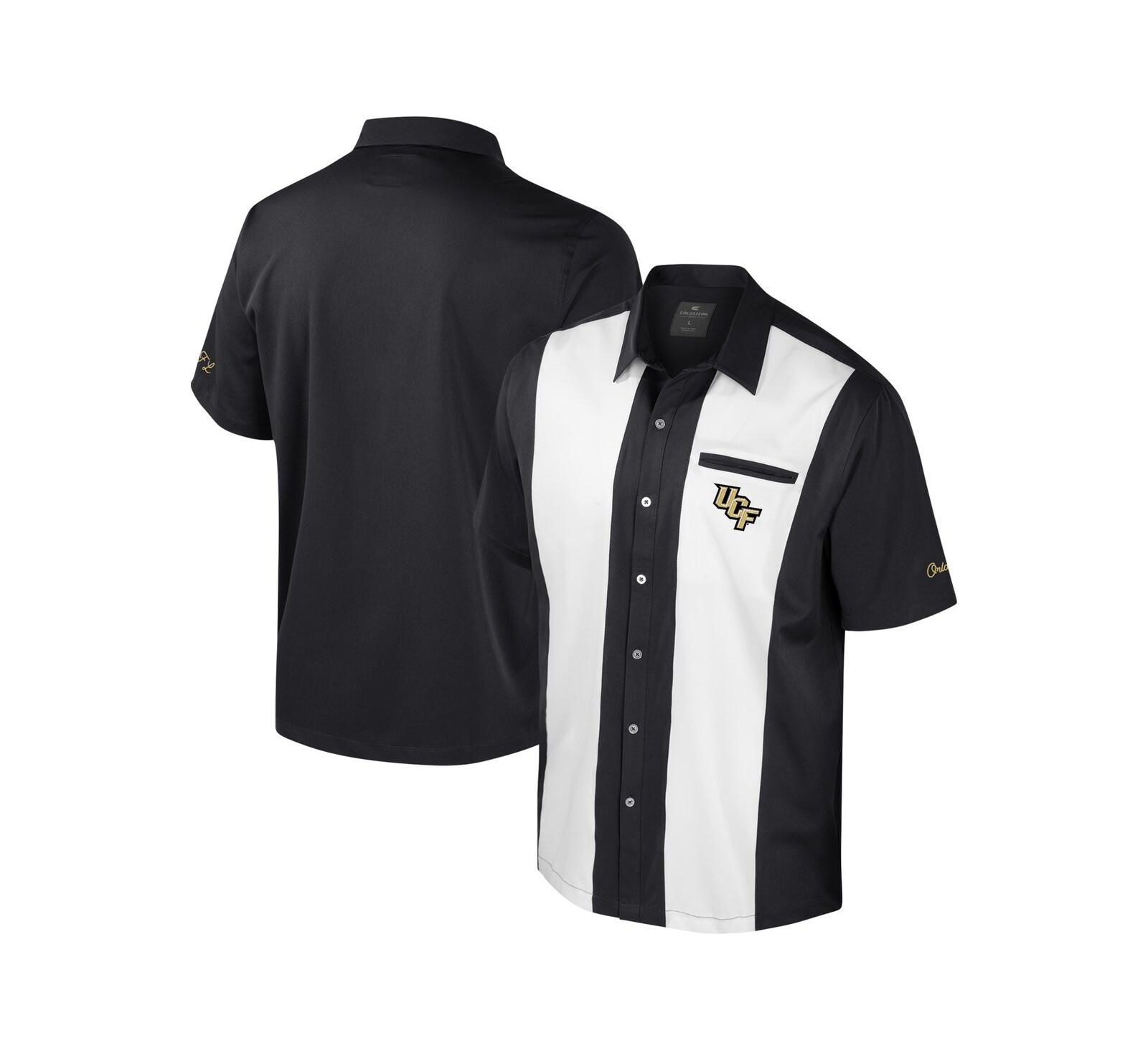 Colosseum Men's Black UCF Knights Strike Bowling Button-Up Shirt