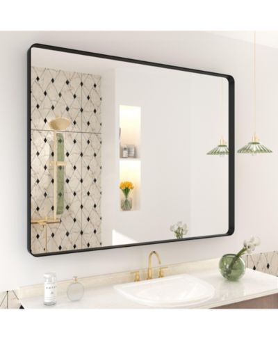 Зеркало для ванной Apmir 32" x 40" из высокопрочного закаленного стекла и алюминиевого сплава, декор для стены