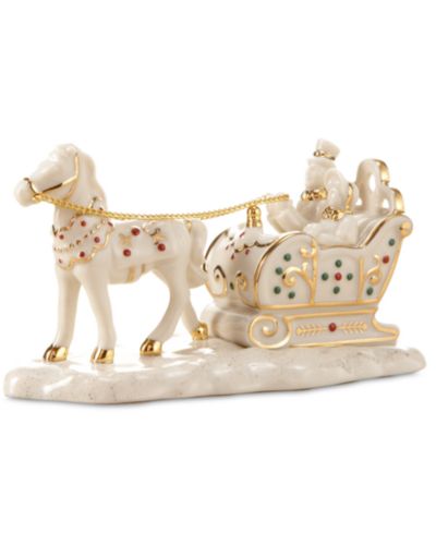 FROM THE 2007 VAULT! Lenox Mistletoe Park Horse & Sleigh Figurine, Exclusively at Macy's