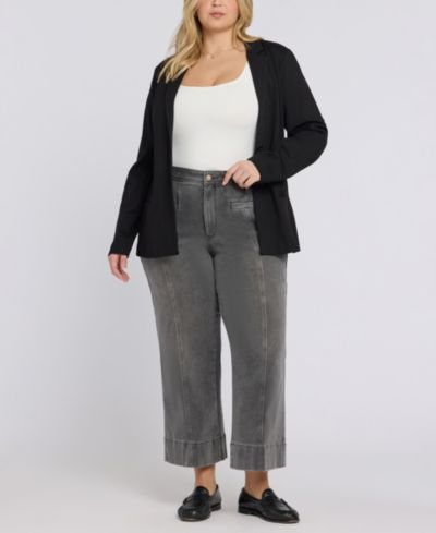 NYDJ Plus Size Teresa Wide-Leg Ankle Jeans with Lift Tuck Technology