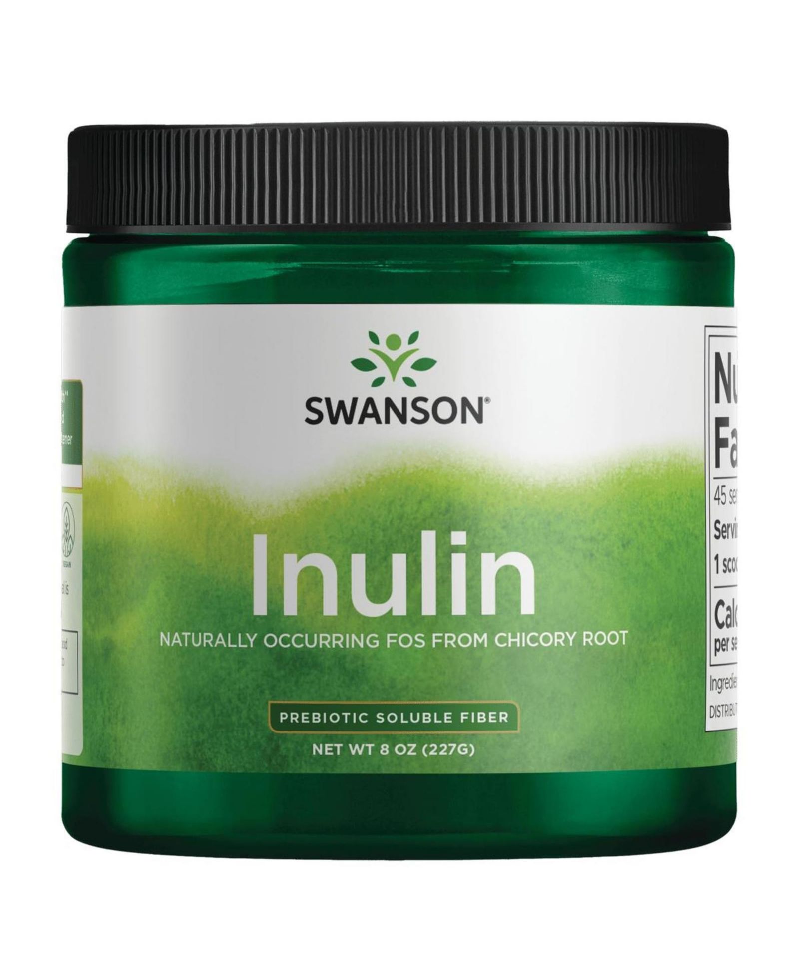 Растворимая клетчатка Swanson Inulin Prebiotic Soluble Fiber Powder, 8 Ounce