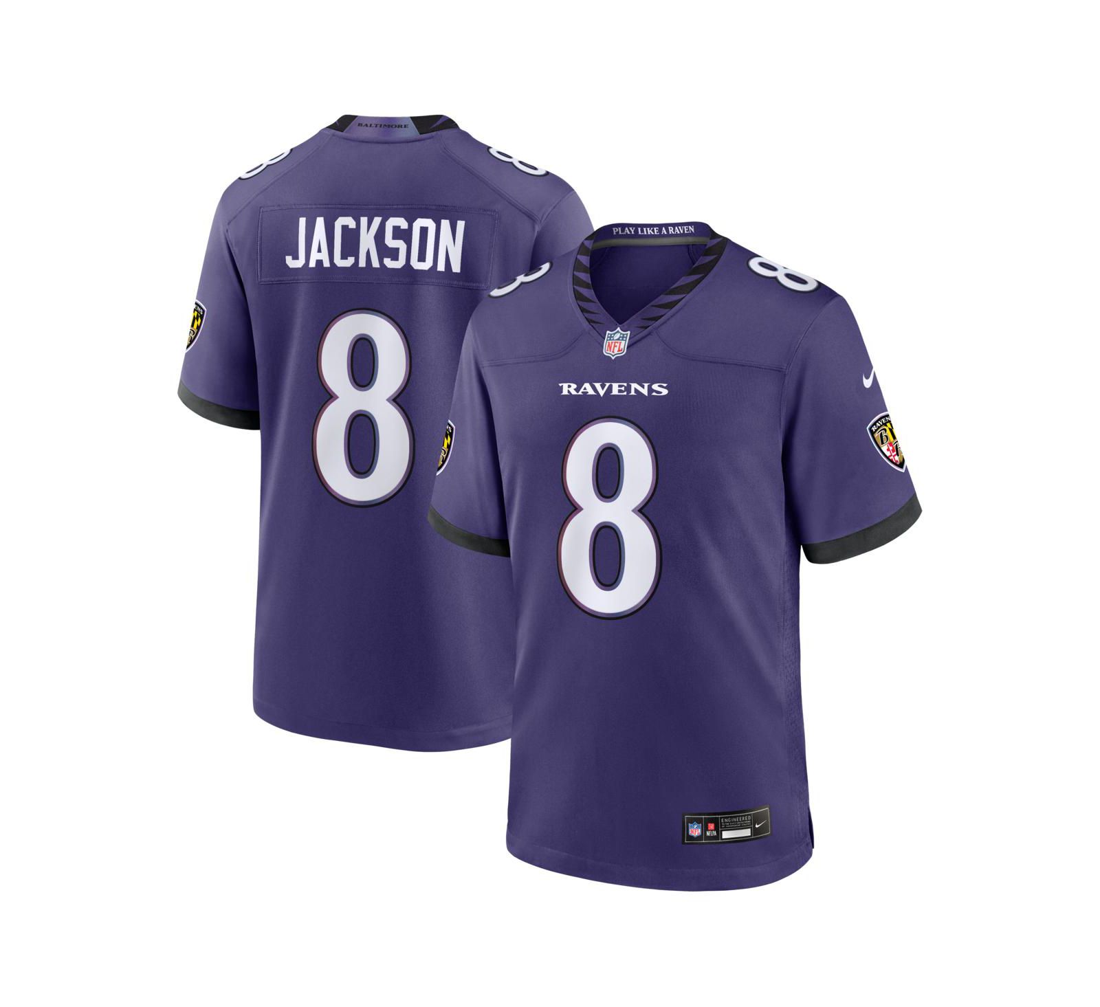 Nike Men's Lamar Jackson Purple Baltimore Ravens Team Game Jersey