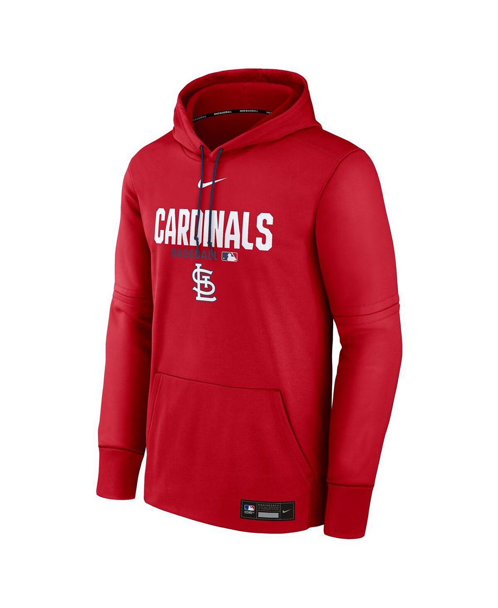 Мужское худи Nike St. Louis Cardinals Authentic Collection Therma-FIT красного цвета