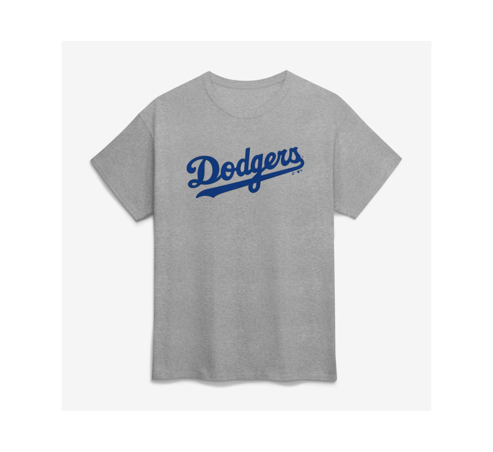 Logo Athletic Мужская футболка Los Angeles Dodgers Wordmark, Heather Gray