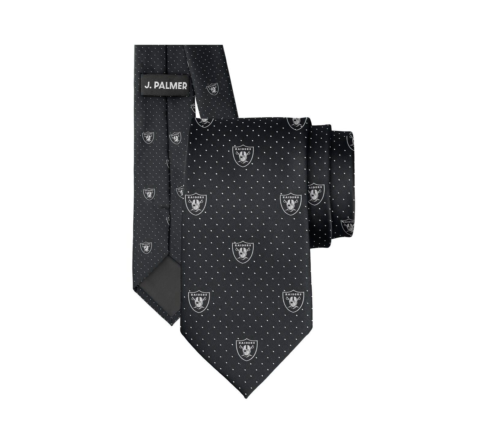 J. Palmer Men's Las Vegas Raiders Game Day Polka Dot Tie