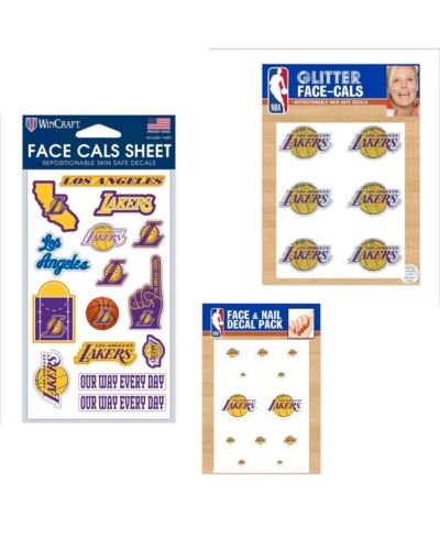 Набор временных татуировок Wincraft Los Angeles Lakers 4" x 7"