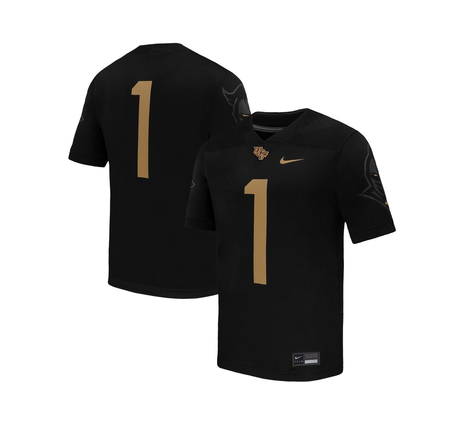 Nike Men's 1 Black UCF Knights Alternate Game Football Jersey