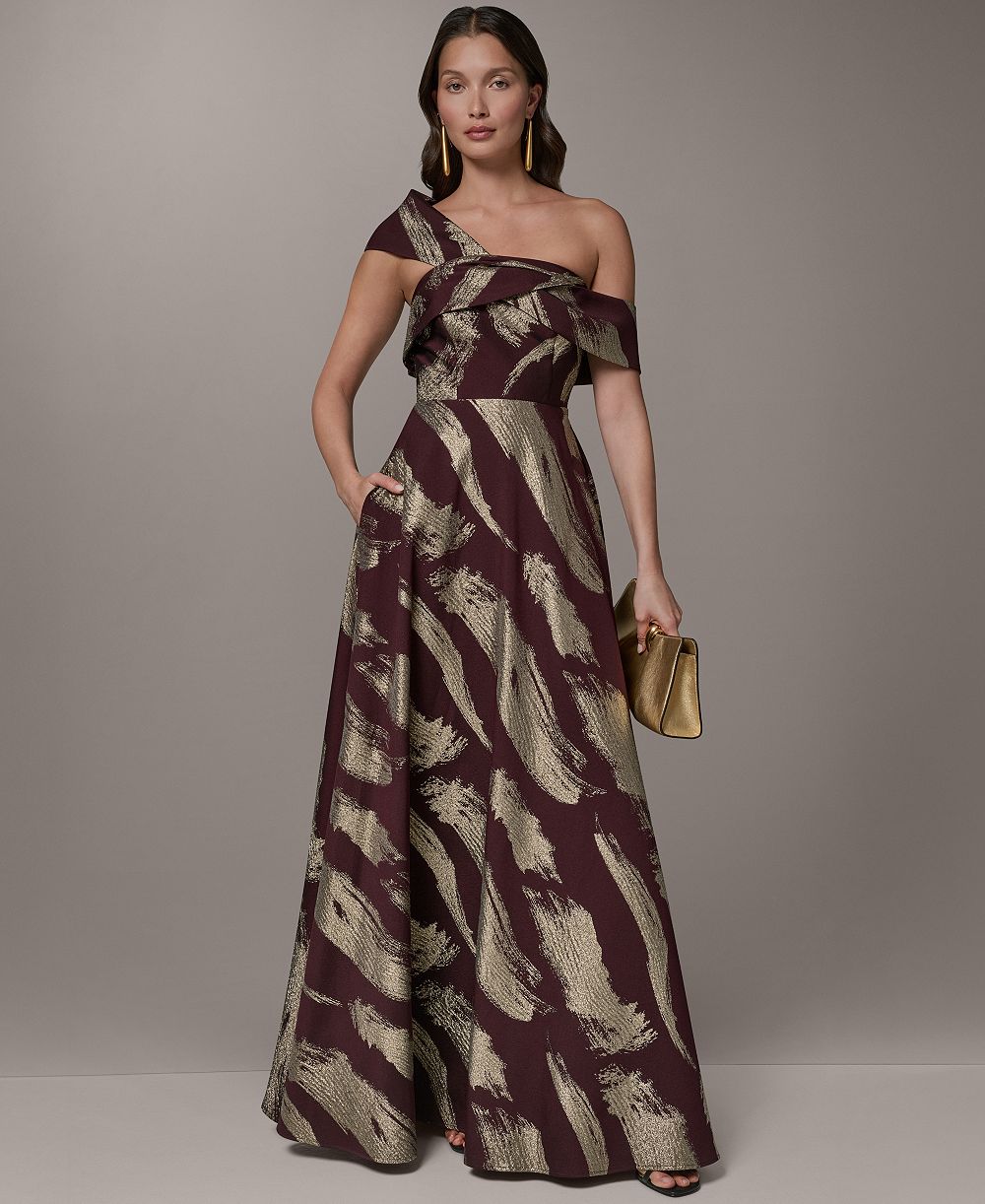 Женское вечернее платье Donna Karan New York с открытым плечом