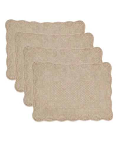 Декоративные салфетки Saro Lifestyle Charming Quilted, 4 шт.