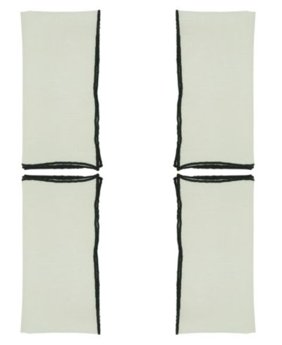 Saro Lifestyle Stonewashed Stitch Border Table Napkins, Set of 4