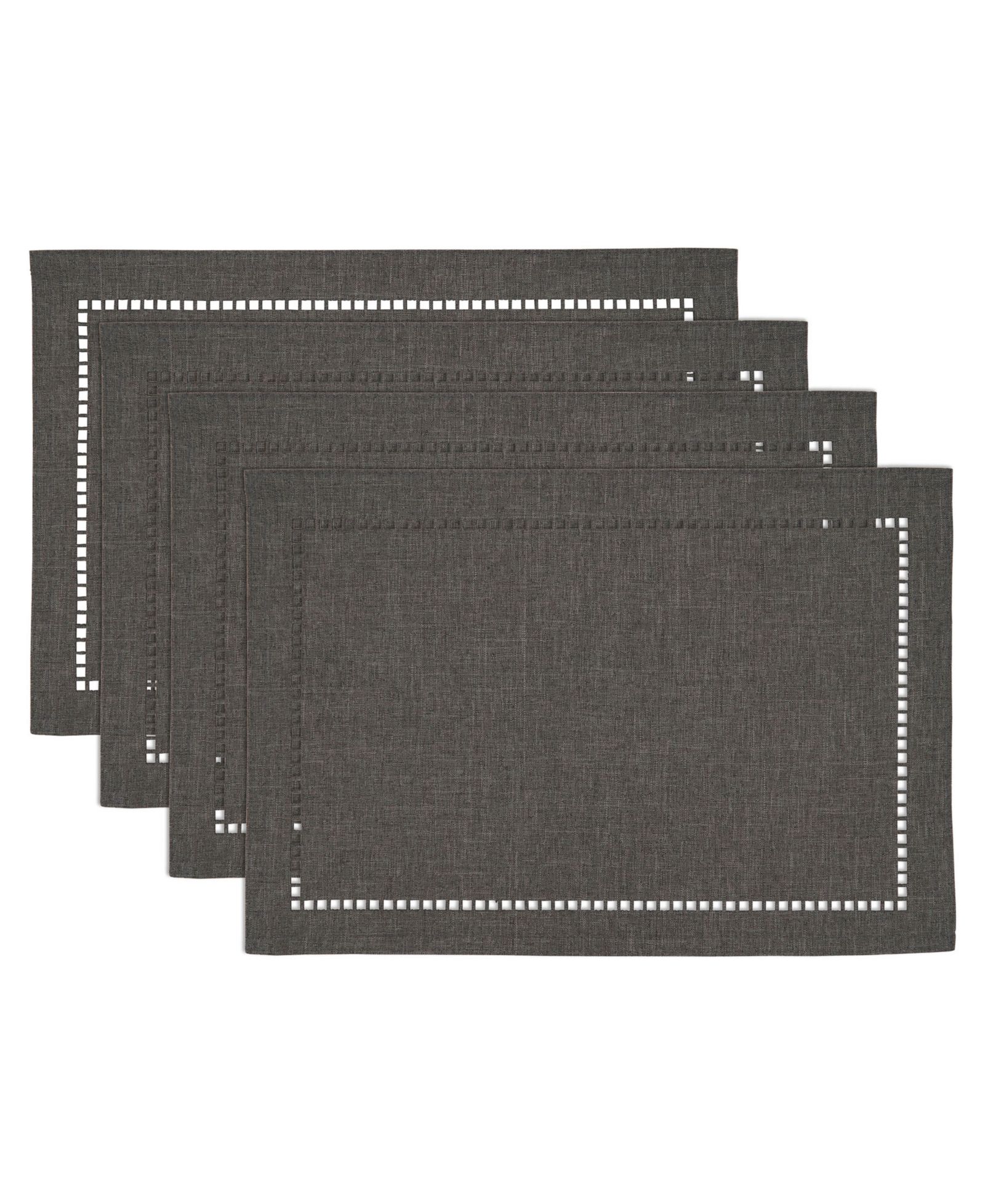 Saro Lifestyle Laser-Cut Hemstitch Placemats, Set of 4