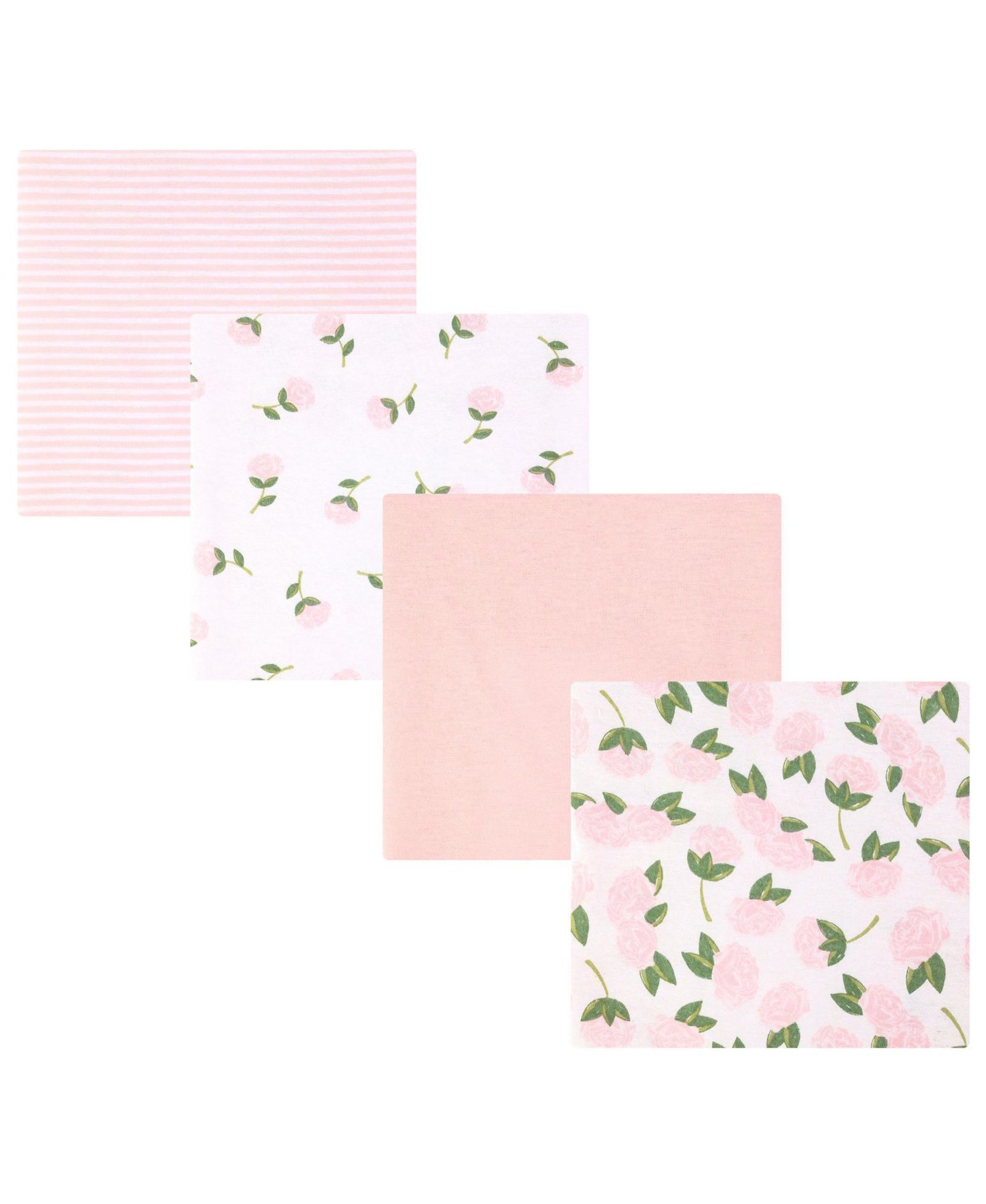 Детское фланелевое одеяло Hudson Baby из хлопка и полиэстера, Pink Peony, One Size