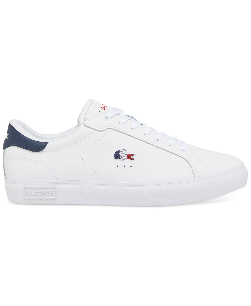 Lacoste Powercourt Leather Lace-Up Tennis Sneakers