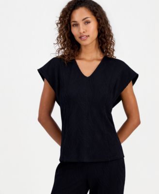 Anne Klein Женский топ с воланами, Regular & Petite