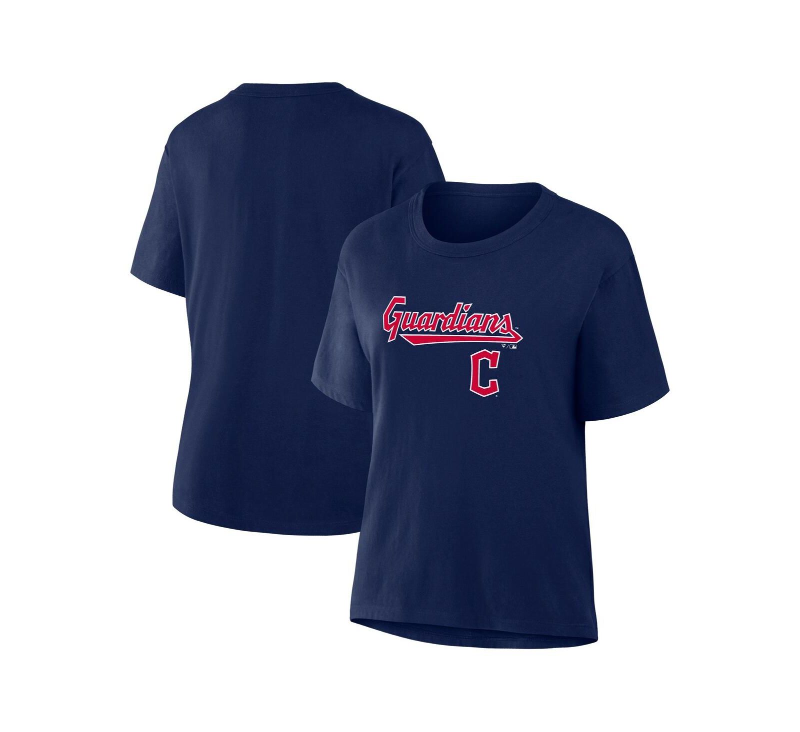 Fanatics Women's Navy Cleveland Guardians Lockup Legacy T-Shirt
