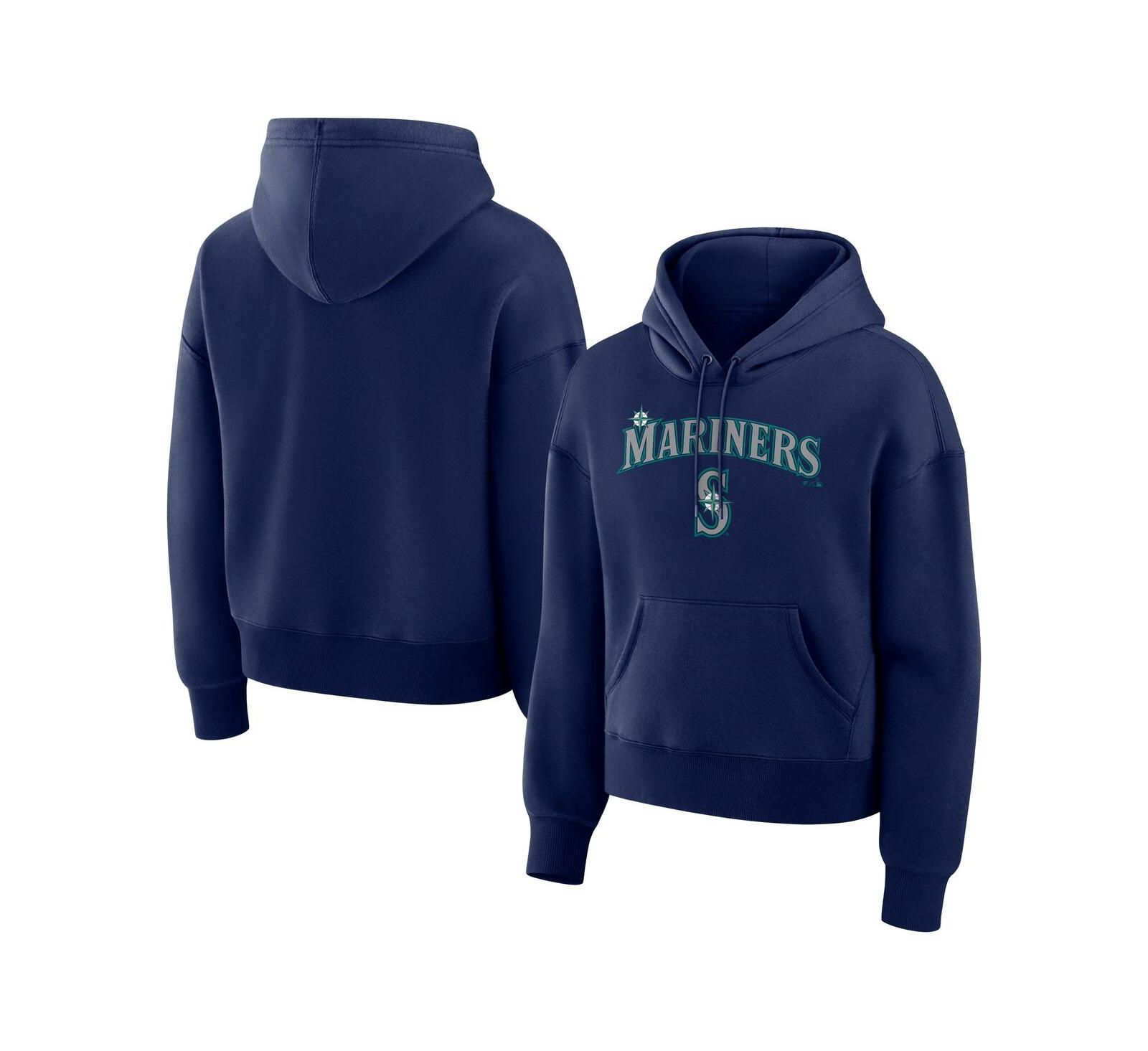 Женское худи Fanatics Seattle Mariners Lockup Legacy Fleece, темно-синее