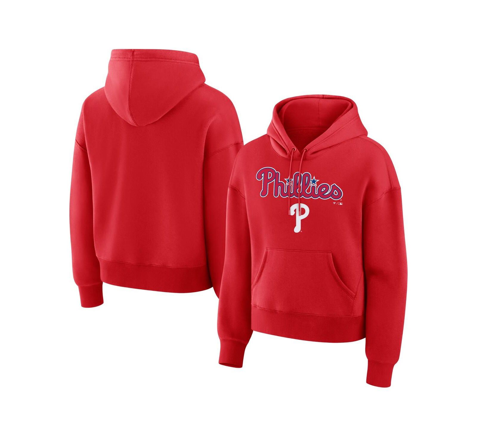 Женское флисовое худи Fanatics Philadelphia Phillies, красное