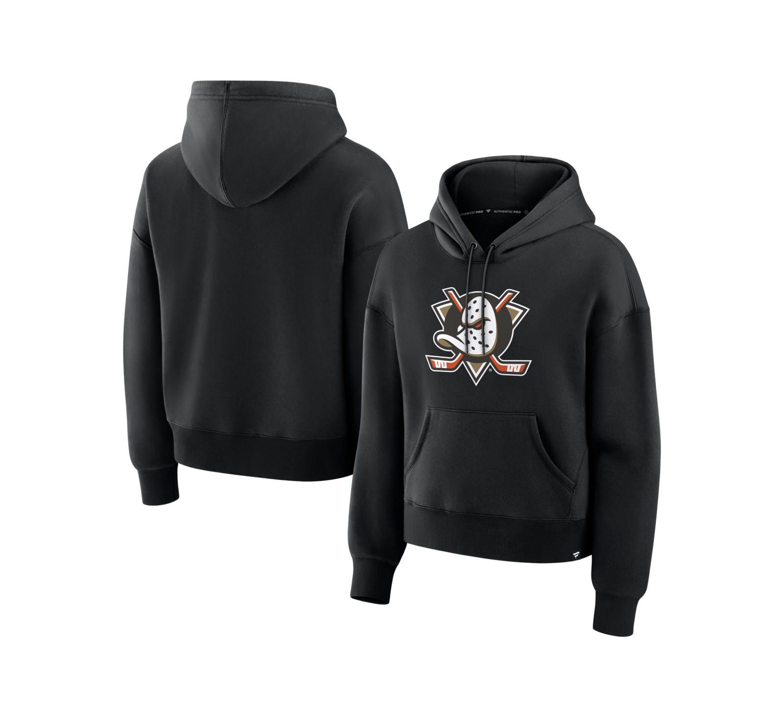 Fanatics Женское черное худи Anaheim Ducks Essential