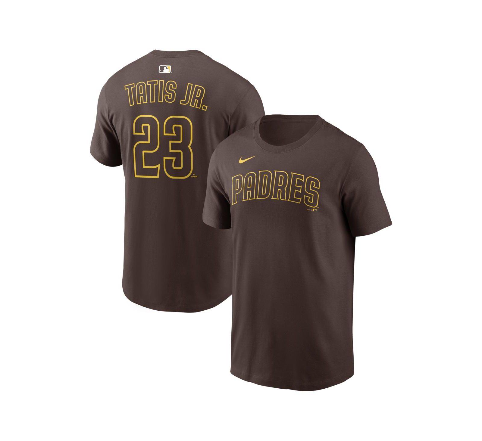 Мужская футболка Nike Fernando Tatis Jr. Brown San Diego Padres Home Name & Number T-Shirt