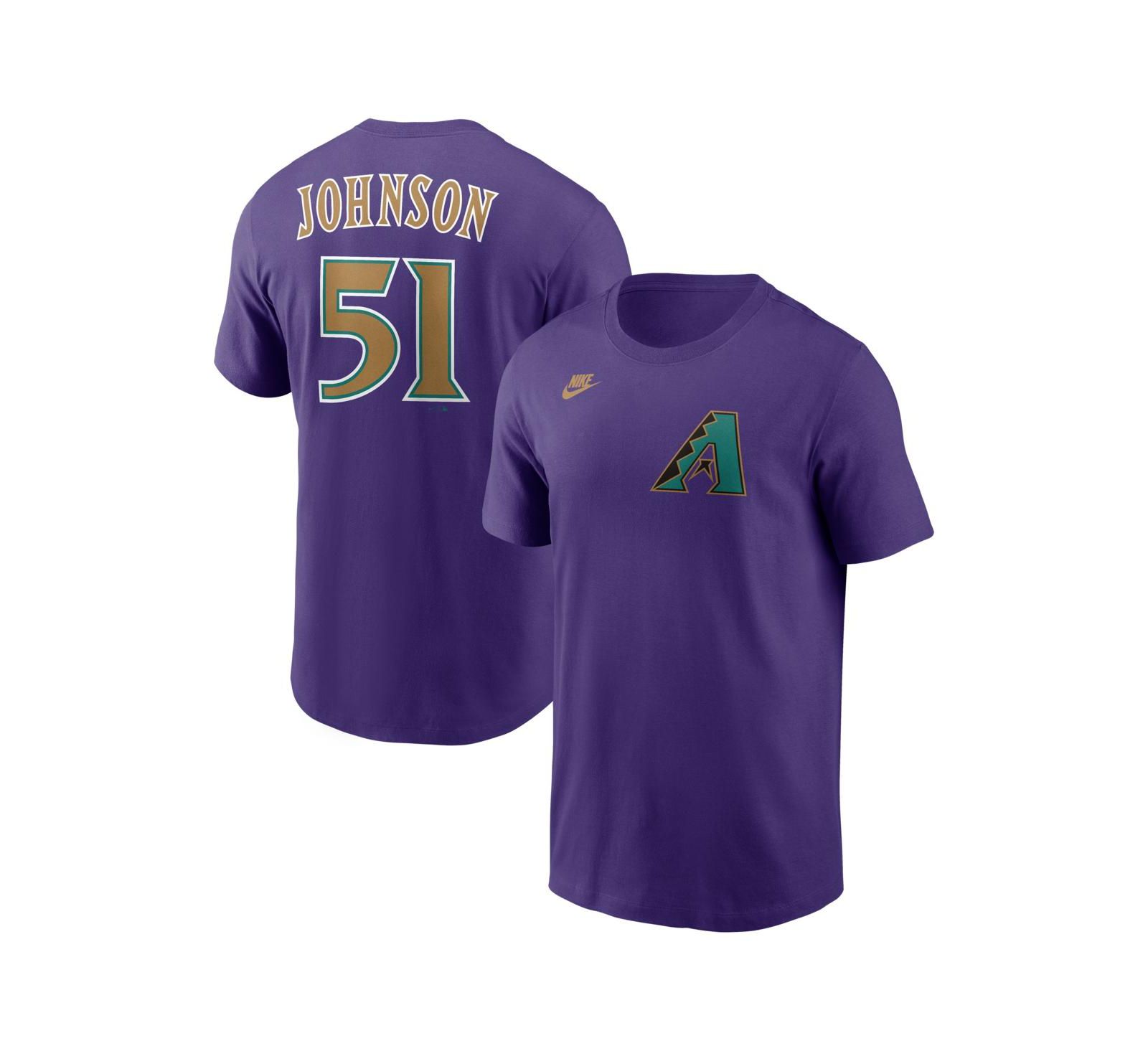 Мужская футболка Nike Randy Johnson Purple Arizona Diamondbacks Cooperstown Collection
