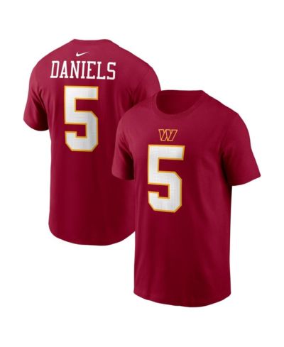 Nike Men's Jayden Daniels Burgundy Washington Commanders Name & Number T-Shirt