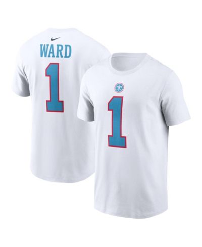 Мужская футболка Nike Cameron Ward White Tennessee Titans Player Name & Number