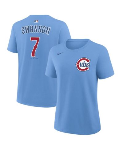 Женская футболка Nike Dansby Swanson Light Blue Chicago Cubs