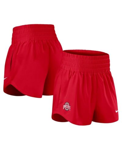 Nike Women's Scarlet Ohio State Buckeyes Performance One Dri-FIT High-Rise Shorts