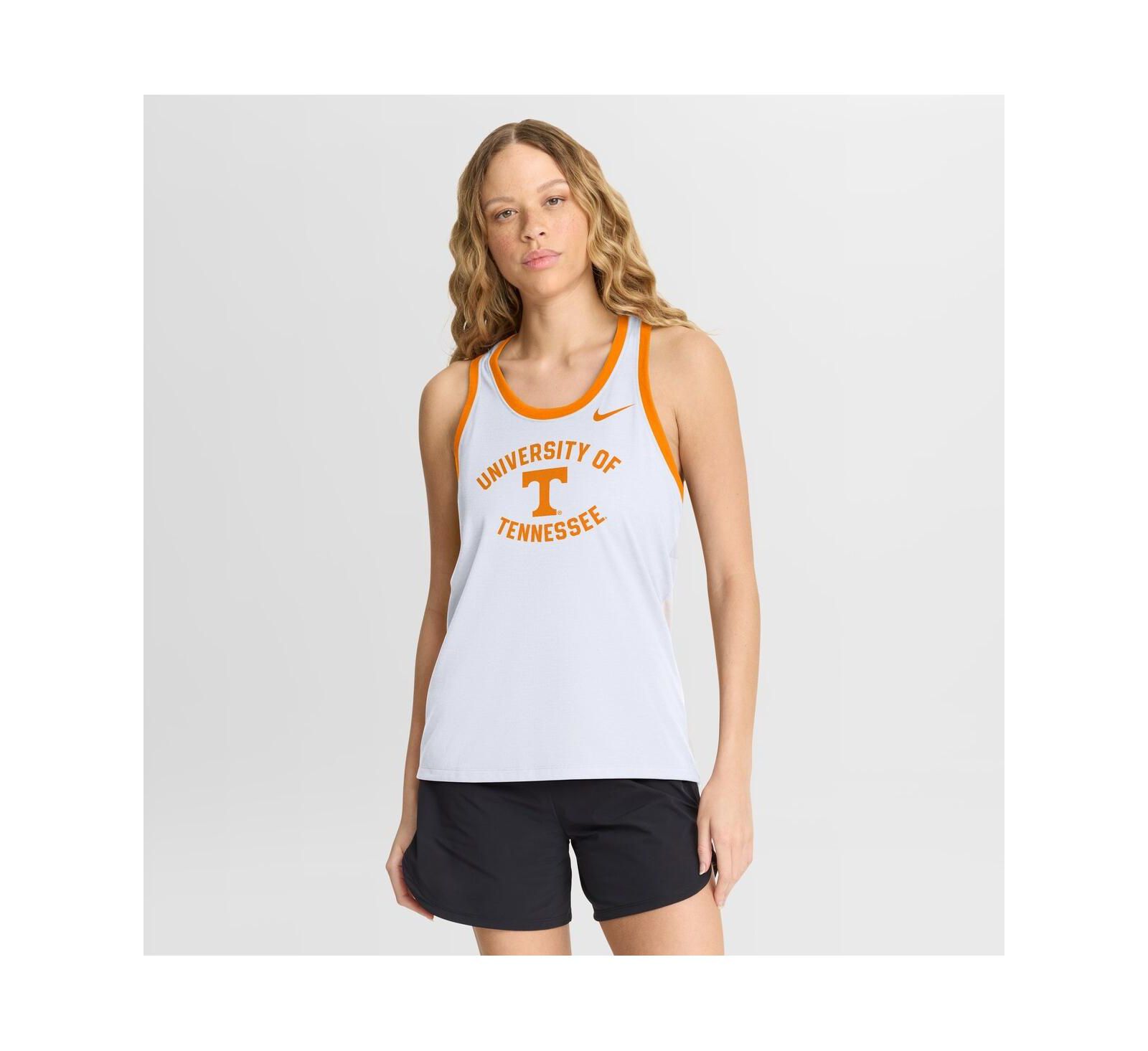 Nike Women's White Tennessee Volunteers Uni Name Tri-Blend Dri-FIT Tank Top