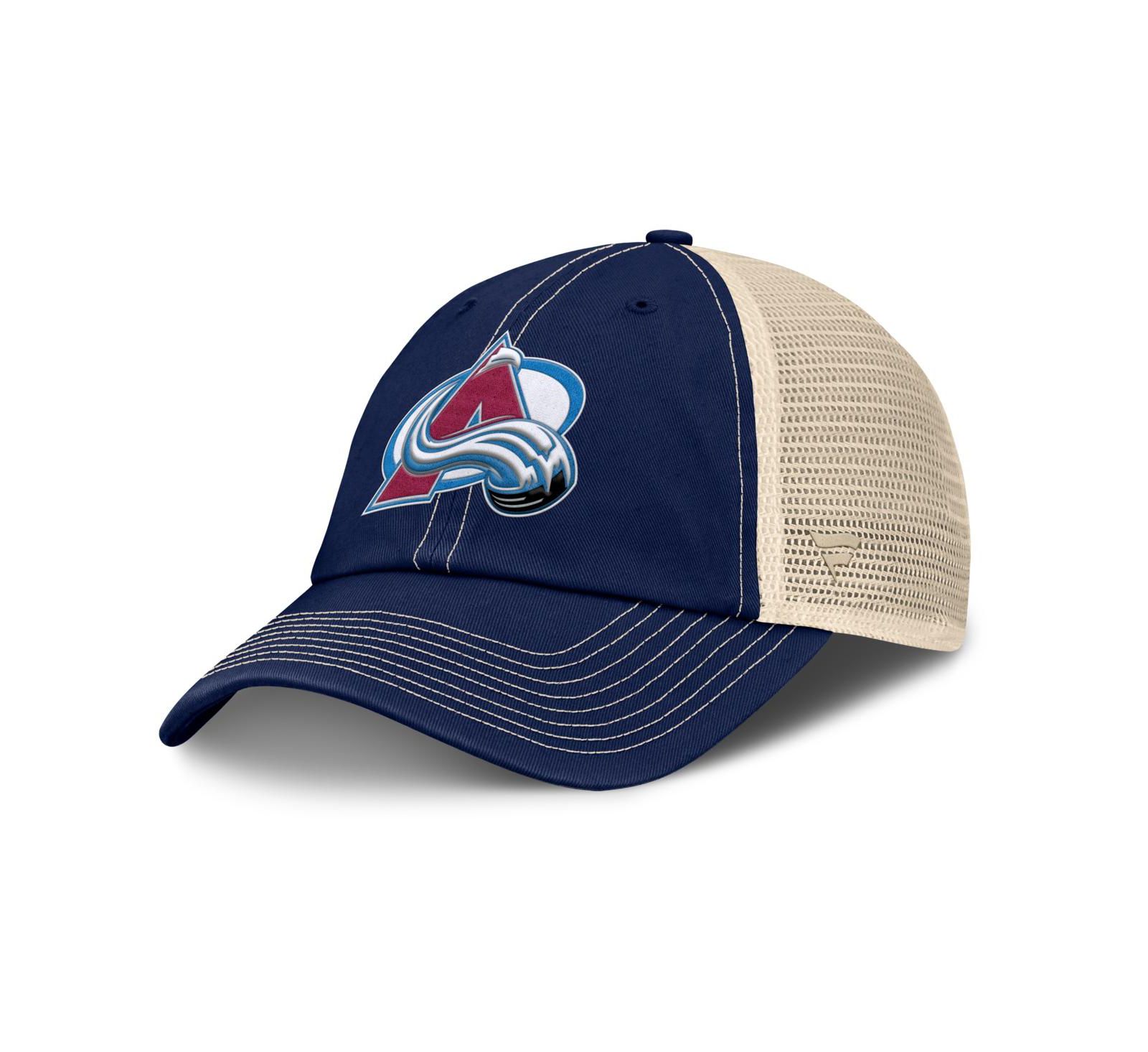 Мужская кепка-тракер Fanatics Colorado Avalanche Navy/Natural регулируемая