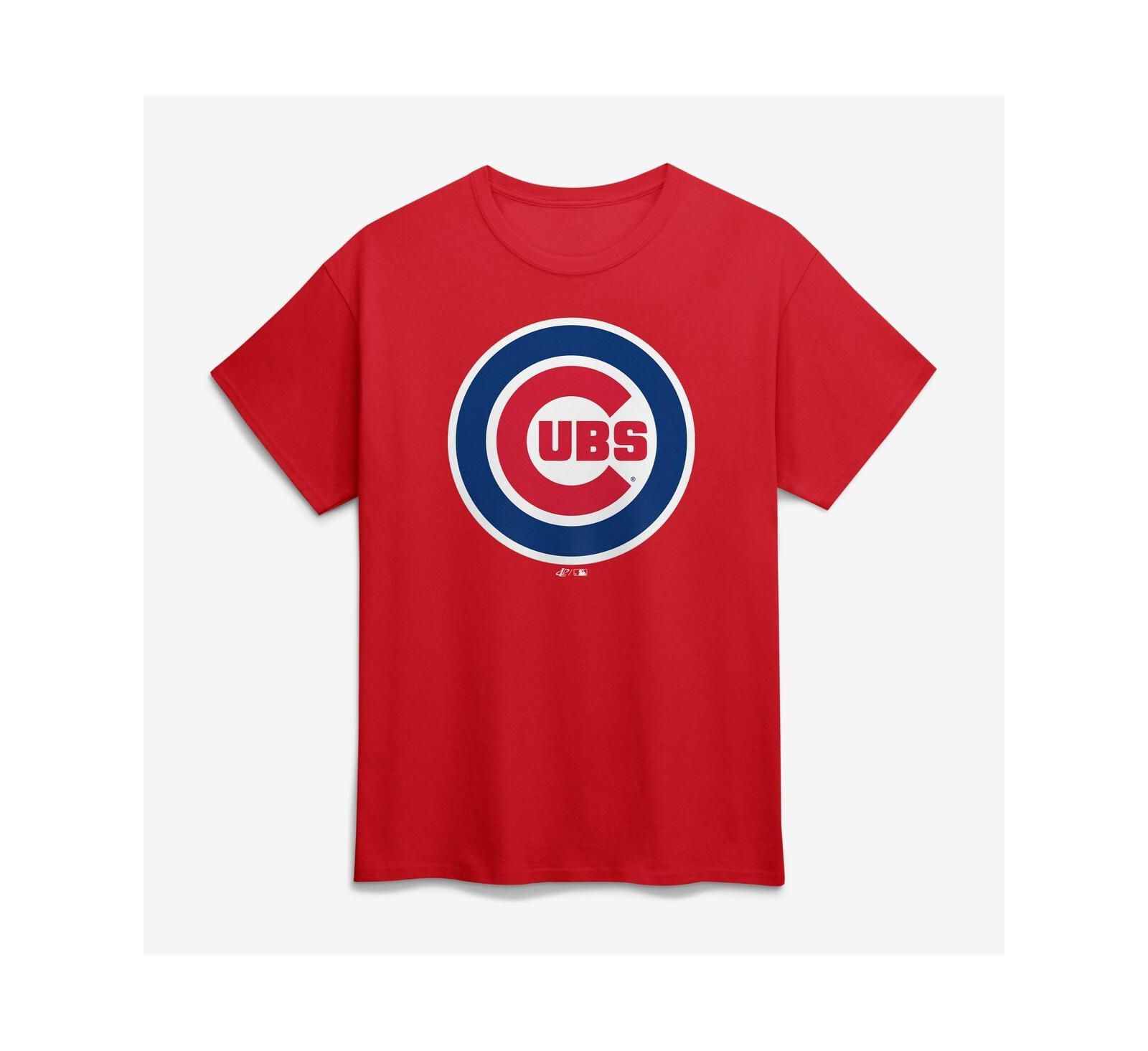 Мужская футболка Logo Athletic с логотипом Chicago Cubs красного цвета