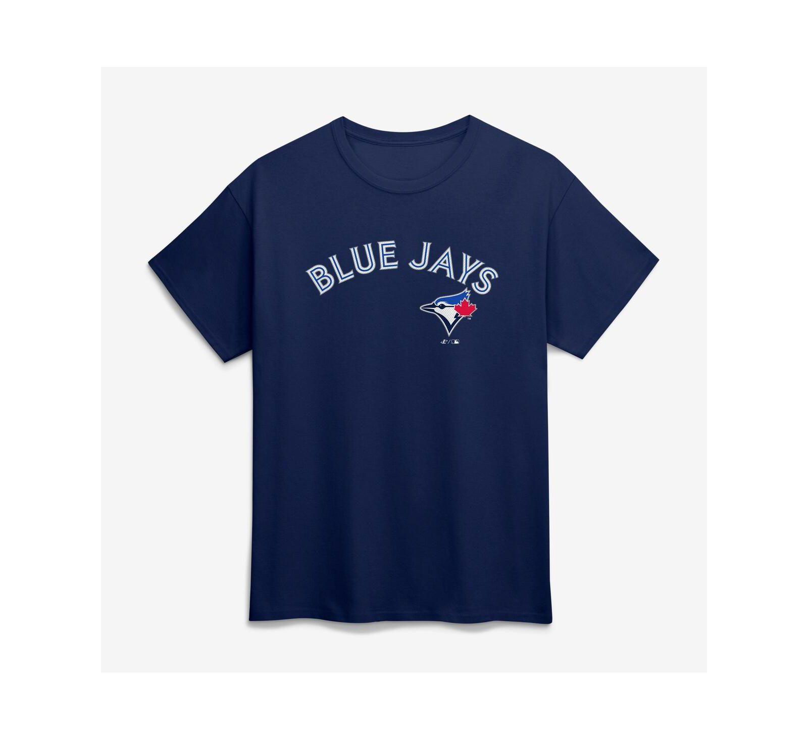 Мужская футболка Logo Athletic Navy Toronto Blue Jays с надписью