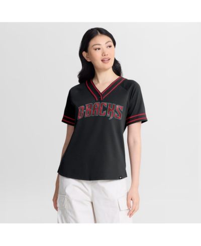 Fanatics Women's Black Arizona Diamondbacks Diva Race Ahead Raglan V-Neck T-Shirt