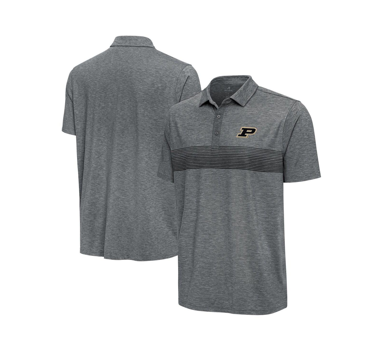 Antigua Мужская рубашка поло Purdue Boilermakers, цвет pewter