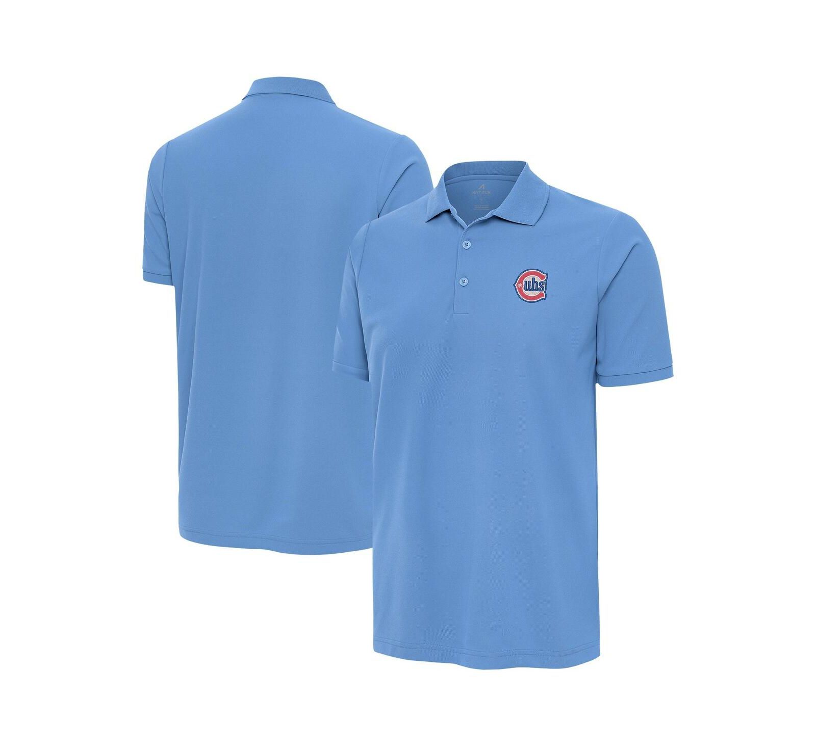 Antigua Men's Powder Blue Chicago Cubs Alternate Logo Legacy Pique Polo Shirt