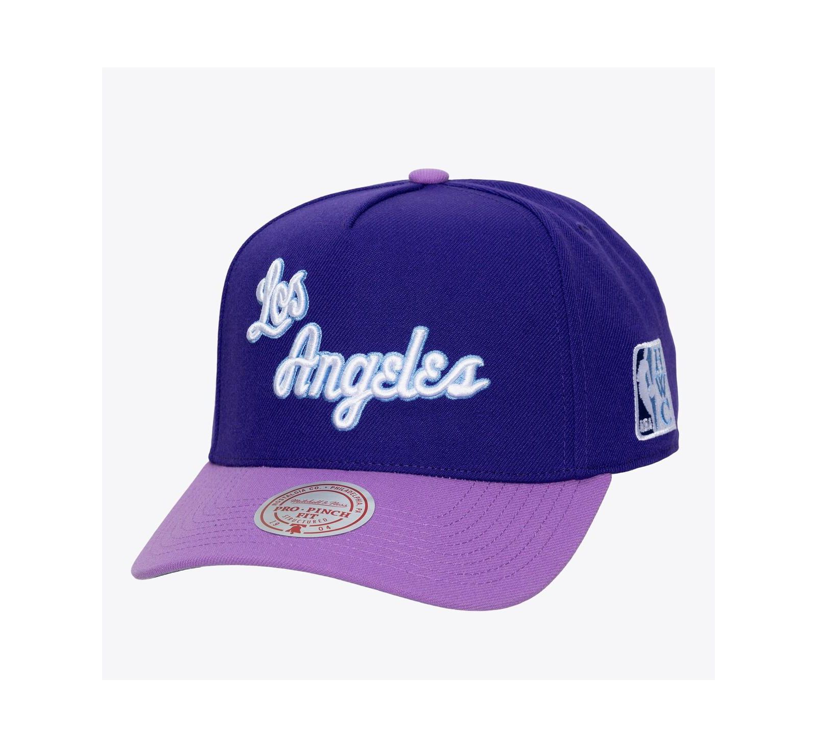 Бейсболка Mitchell & Ness Men's Purple Los Angeles Lakers Hardwood Classics Legendary Away Pro-Pinch Adjustable