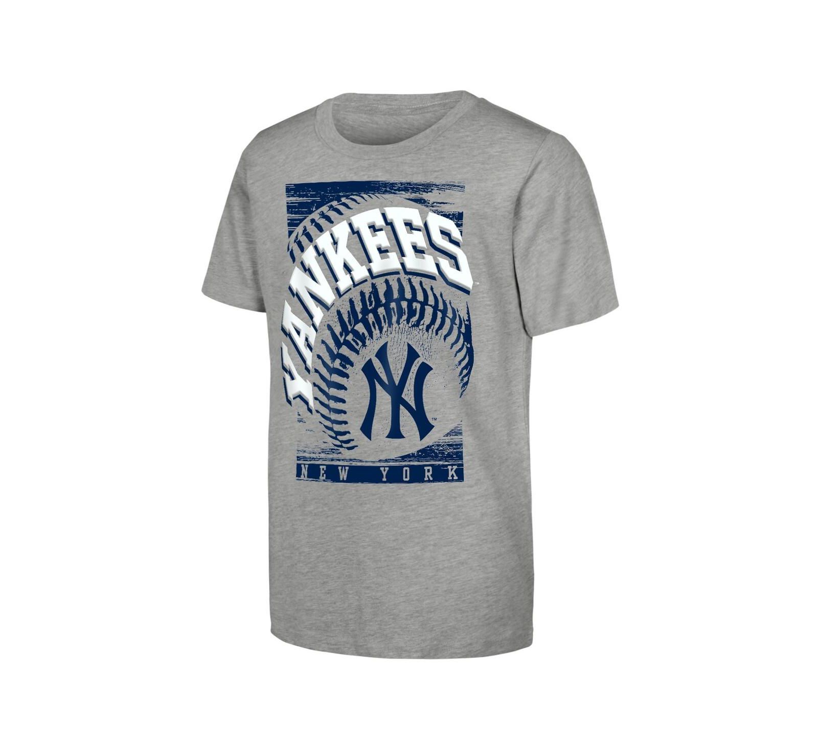 Outerstuff футболка для мальчиков и девочек New York Yankees Speed Pitch, серая меланж