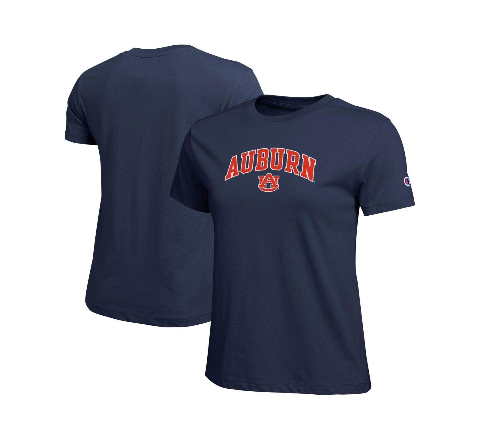 Champion Women's Navy Auburn Tigers Arched Over Logo T-Shirt