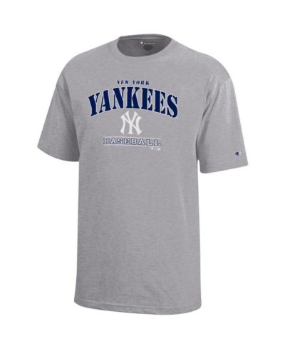 Детская футболка Champion New York Yankees, серая, с графическим принтом