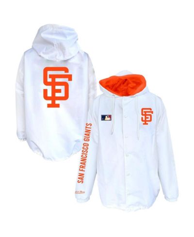 Mitchell & Ness Men's White San Francisco Giants Big & Tall Full-Snap Hooded Jacket